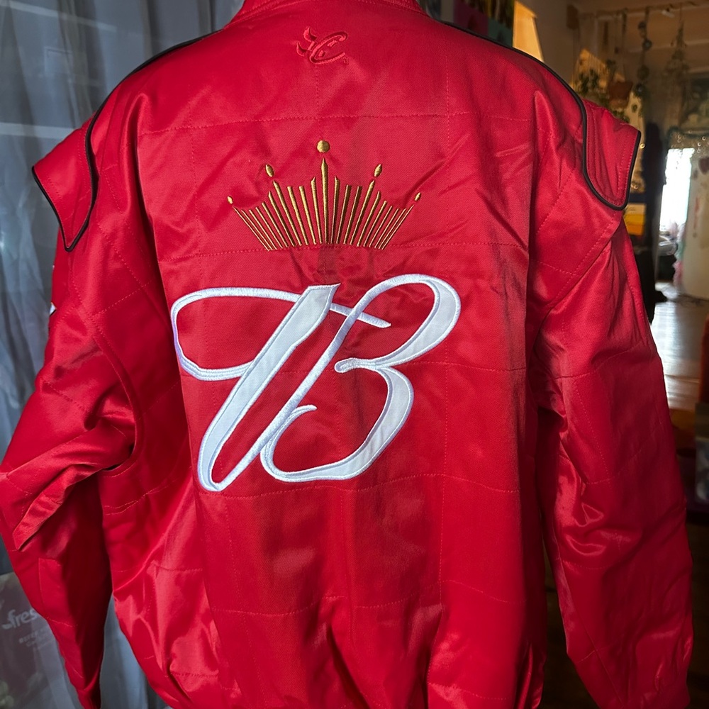Budweiser Red Racing Jacket with Sponsor Logos - Picture 2 of 2